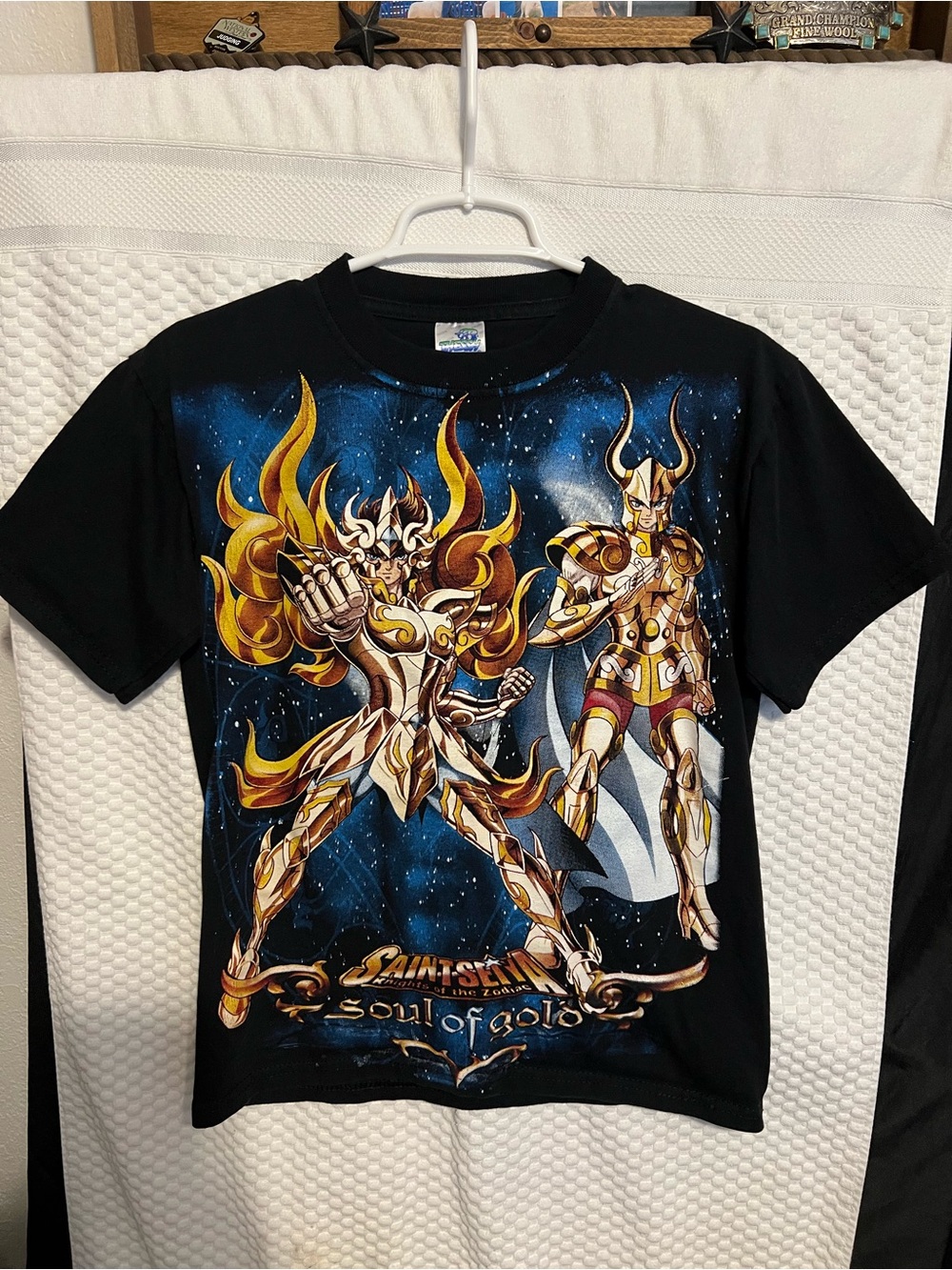 Saint Seiya Soul of Gold Boys' Black Graphic Tee